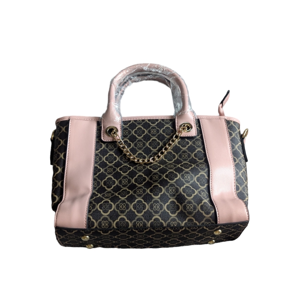 Brown & Blush Messenger Bag & Wallet Set